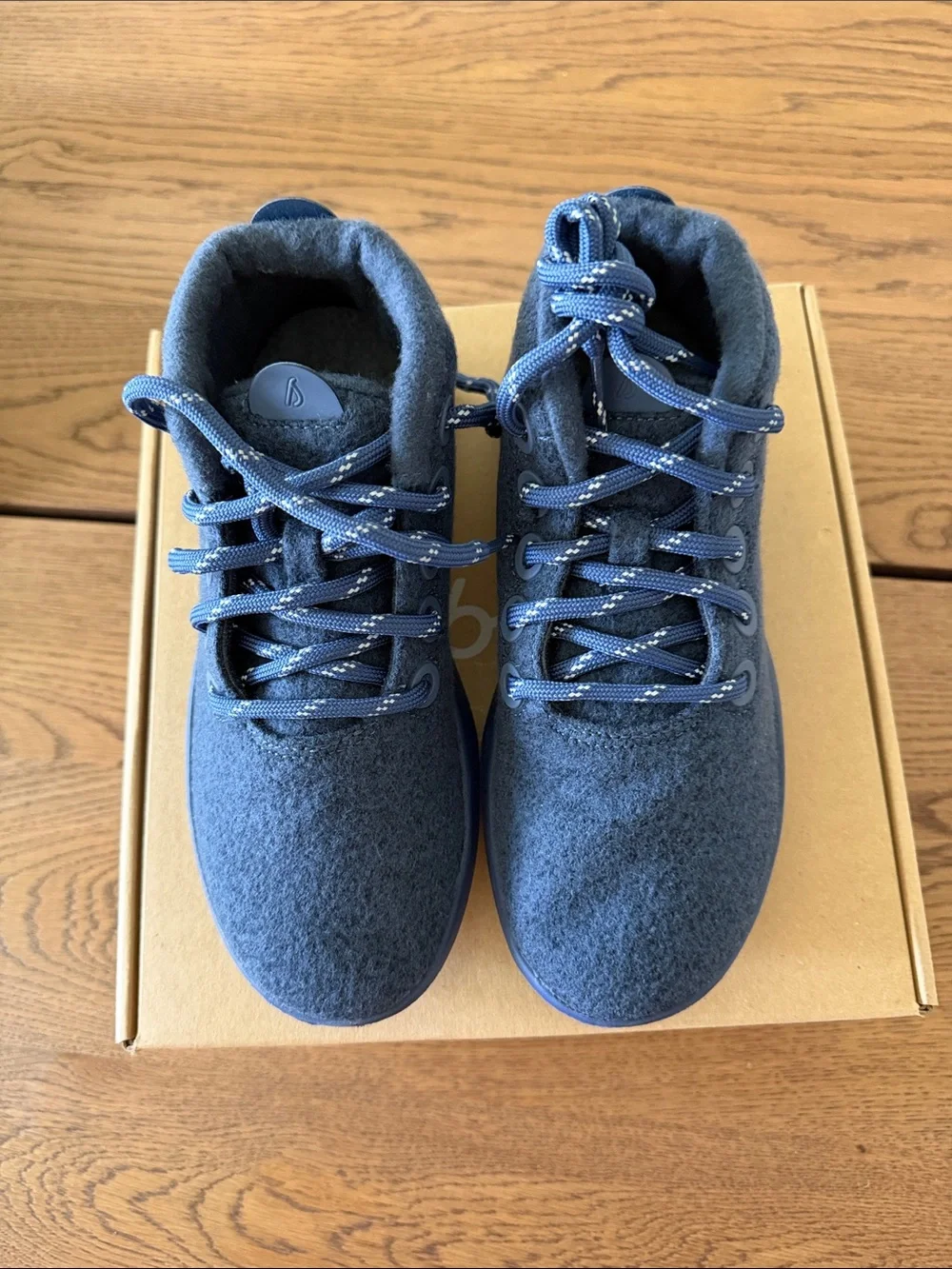 Unisex men and women’s Navy Wool Runner up mizzle - Comfort Lace-Up